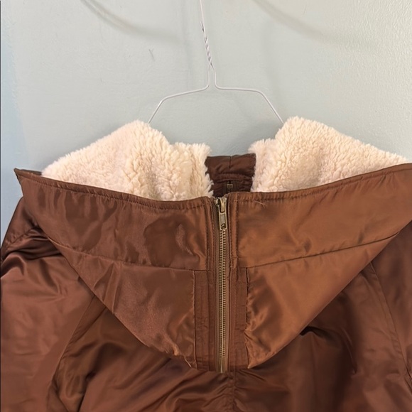 Mother Brown Bomber Jacket with Faux Shearling Collar - Picture 6 of 7